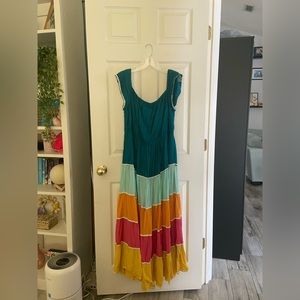 Lame Bryant color block dress